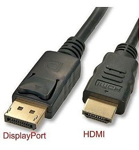 Cabo Display Port para HDMi 1,8m