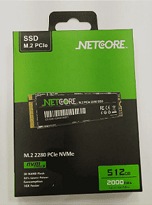 SSD M2 NVME Netcore 512GB - Leitura 2000MB/s e Gravação 1300MB/s
