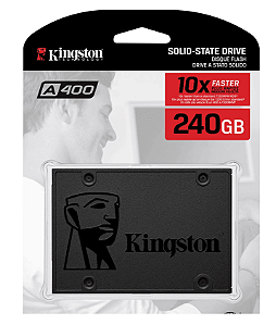 SSD Sata 2,5" 240GB Kingston- Leitura 500MB/s e Gravação 350MB/s