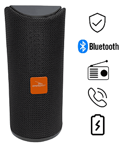 Caixa de Som Bluetooth Portátil Amplicada com Rádio