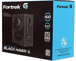 Fonte Gamer Fortrek Black Hawk 400W 80 Plus White