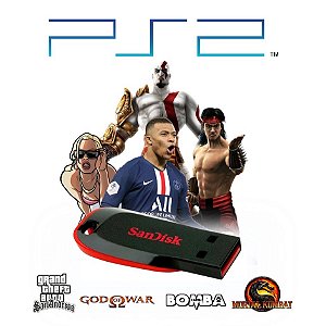 Pendrive 16GB com Jogos para PS2 - Jogue no Playstation 2 com Pendrive