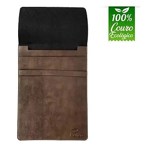 Capa Notebook 14" Premium Em Couro Marron Reliza
