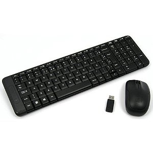 Kit Teclado e Mouse Sem Fio Logitech MK220