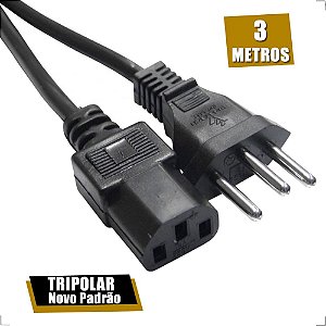 Cabo de Força Tripolar PC / Xbox / Fontes - 3 Metros