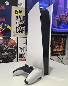 Playstation 5 Digital Edtion + Dualsense - Semi Novo