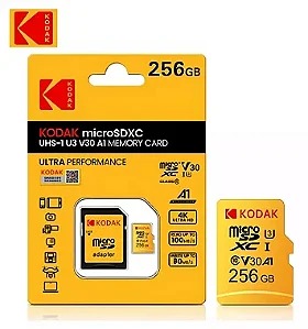 Cartão de Memória Kodak 256GB Micro SD Classe 10