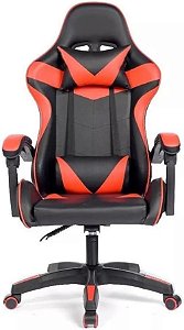 Cadeira Gamer Python Fly Preta e Vermelha