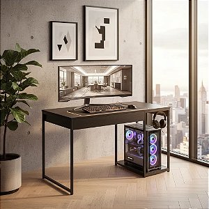 Mesa Gamer Gobi Brasil C/ Suporte CPU - 1,10x0,45x0,75