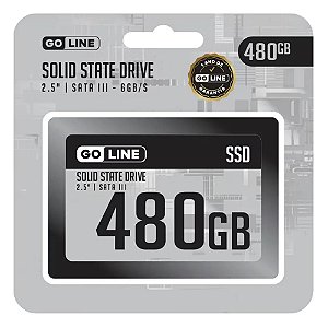 SSD Sata Goline 480GB - Leitura 560MB/s e Gravação 500MB/s