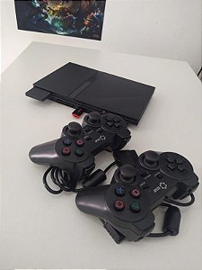 Playstation 2 Semi Novo - 2 Controles + 4 Jogos