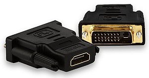 Conversor Dvi-D Macho para Hdmi Fêmea