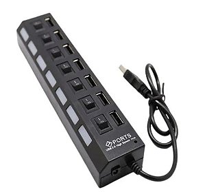 Hub USB 7 Portas com Chave Liga/Desliga