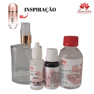 Em Breve Kit perfume 100ml  Inspirado em 212 Vip Rosê- 1 Essencia 20ml - 1 Base 100ml - 1 Frasco vidro  100ml - 1 Fixador 20ml