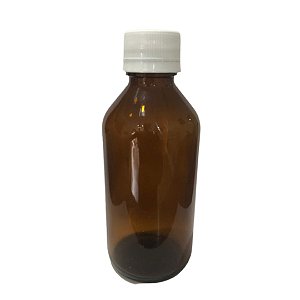 Frasco Âmbar 200 mL c/ Tampa Lacre R24