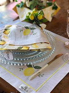 2 UNID LUGAR AMERICANO-LIMÃO SICILIANO (BORDADO)