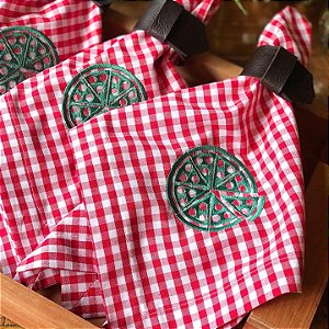 2 UNID GUARDANAPOS-XADREZ PIZZA (BORDADO)