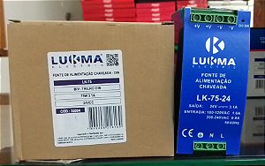 FONTE CHAV DIN 24VCC 75W 3,1A LUKMA