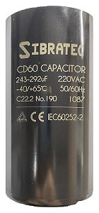 Capacitor Eletrolítico de Partida 220V 243 - 292UF SIBRATEC 8511