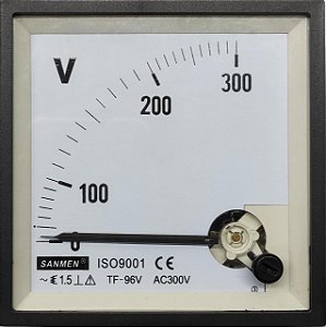 Voltímetro Analógico 96x96mm 300V