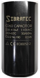 Capacitor Eletrolítico de Partida 110V 338 - 414UF SIBRATEC 8669