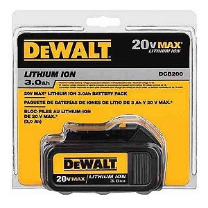 DCB200-B3 - BATERIA 20V MAX 3.0 AH ION LITIO DEWALT