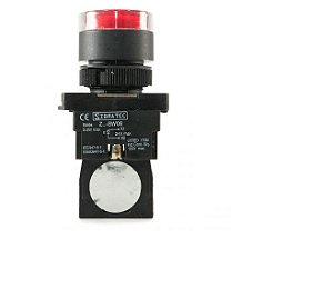 Botão Iluminado XB2-EW3461 220V Vermelho 1NF SIBRATEC
