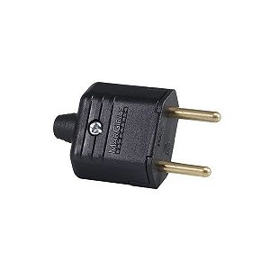 Plug Macho 2P 10A Preto BR MARGIRIUS