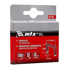 Grampos Universal 8mm para grampeadores Tipo 53 MTX