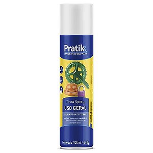 Tinta Spray Branco Brilhante 400ml PRATIK