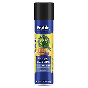 Tinta Spray Preto Brilhante 400ml PRATIK