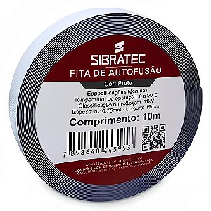 FITA ISOLANTE AUTO FUSAO 19MMX10M SIBRATEC