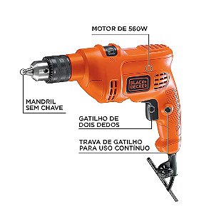 TM500BR FURADEIRA IMPACTO 3/8 10MM 560W 127V BLACKDECKER