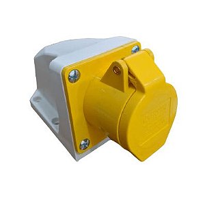 TOMADA INDUSTRIAL SOBREPOR 2P T 32A 110V 4H AMARELO STARK