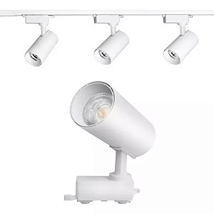 TRILHO COM SPOT HI-TRACK 7W 3000K 03 LED BR 01 METRO E CONECTOR  LLUM