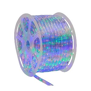MANGUEIRA LED REDONDA 11MM RGB COLORIDA 100MT 127V - COLORIDA FIXA