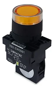 BOTAO PULSO PLASTICO ILUMINADO XB2-EW3561 24V AM 1NA - SIBRATEC