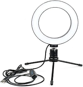 Ring Light Portátil Foto Selfie Iluminação Led USB