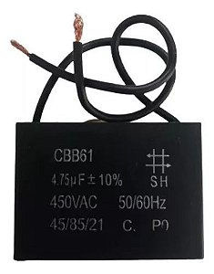 CAPACITOR POLIPROPILENO 4,75X450V - QUADRADO CBB61