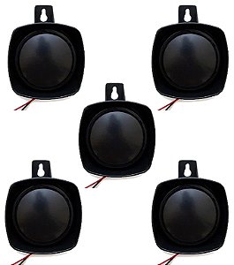 KIT 5 SIRENE PIEZO ELETRICA MEGA 24V PT