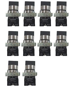 KIT 10 CHAVE  SELETORA LK2-BD53 METAL 3 POSIÇÃO RETORNO 2NA LUKMA