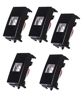 KIT 5 TOMADA TELEFONE RJ11 4 FIOS EBONY MARGIRIUS