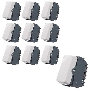 KIT 10 MODULO INTERRUPTOR PARALELO 10A-250V BR B3 - MARGIRUS