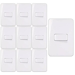 10 CONJUNTO INTERRUPTOR SIMPLES 10A-250V BR B3 -MARGIRUS