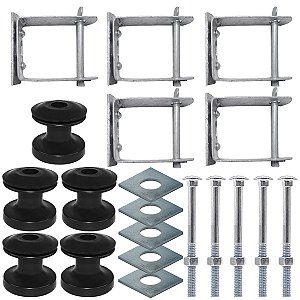 KIT 5 RACK ARMACAO 1/8 PESADA COM ISOLADOR ISOLADOR