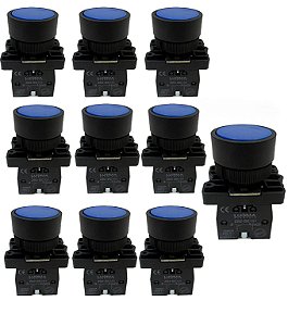 KIT 10 BOTAO LK2 EA61 PLASTICO AZUL NA LUKMA