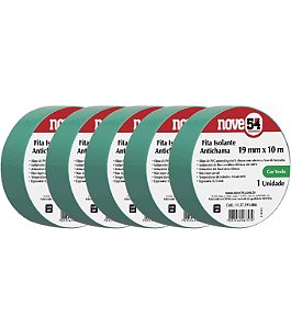 KIT 5 FITA ISOLOLANTE  19MMX10M VERDE 954