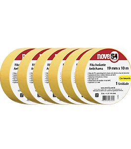 KIT5 FITA ISOLANTE 19MMX10M AMARELA 954