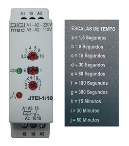 JTEI-1 RELE TEMPO MULT ESCALA 1/10 110/220V  DIGIMEC