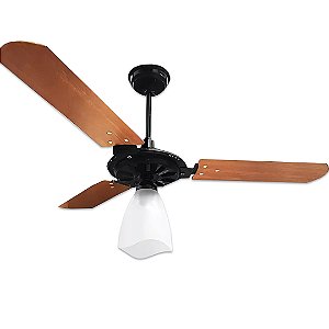 VENTILADOR TETO YRIS 127V PRETO/MOG TULIPA ABERTA (100) VENTEX